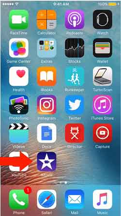 معروف ترین نرم افزار ساخت کلیپ حرفه ای برای ایفون : iMovie