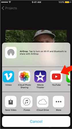 معروف ترین نرم افزار ساخت کلیپ حرفه ای برای ایفون : iMovie