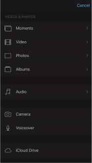 معروف ترین نرم افزار ساخت کلیپ حرفه ای برای ایفون : iMovie