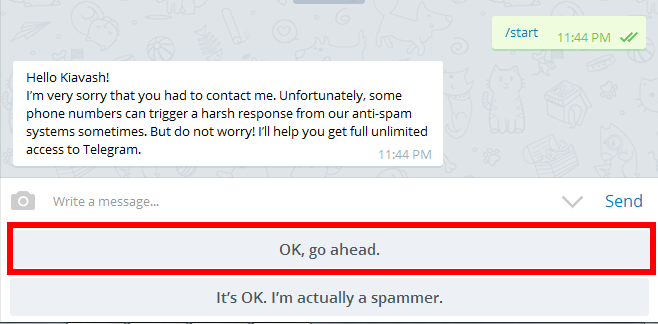 رفع ریپورت تلگرام , آموزش خروج از ریپورت تلگرام