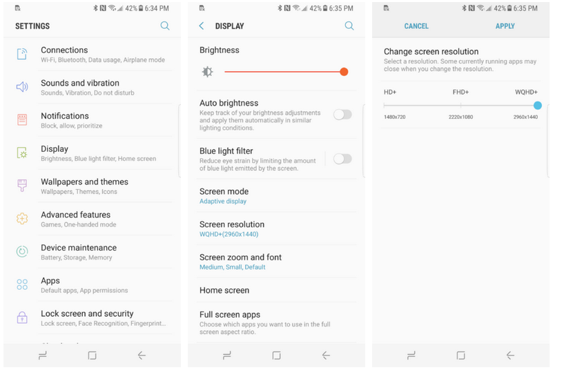 افزایش کیفیت صفحه نمایش گوشی سامسونگ