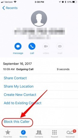 بلاک کردن شماره در آیفون,بلاک کردن تماس و اس ام اس یک شماره در آیفون