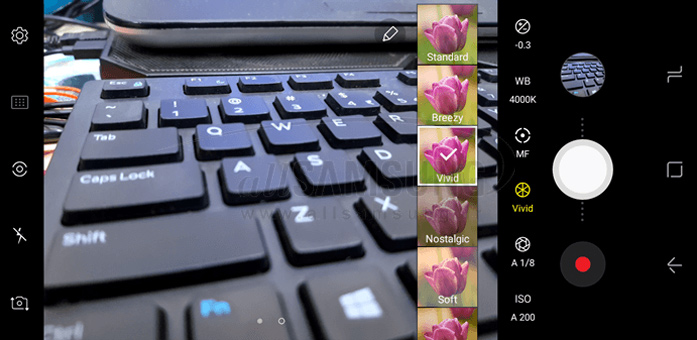 تنظیمات دوربین S8،تنظیمات دوربین S8+،تنظیمات دوربین اس 8
