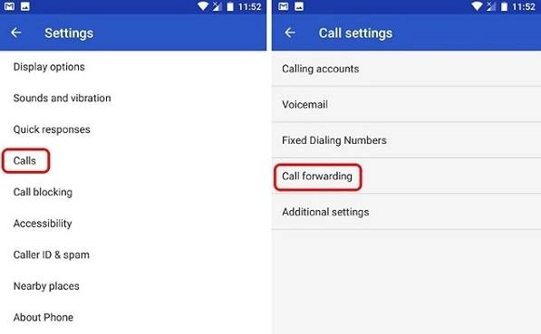 دایورت تماس ها در اندروید,انتقال تماس ها در گوشی سامسونگ